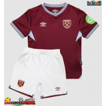 Camisa de Futebol West Ham United Tomas Soucek #28 Equipamento Principal Infantil 2025-26 Manga Curta (+ Calças curtas)